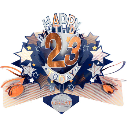 Happy 23rd Birthday 23 Today Pop-Up Greeting Card