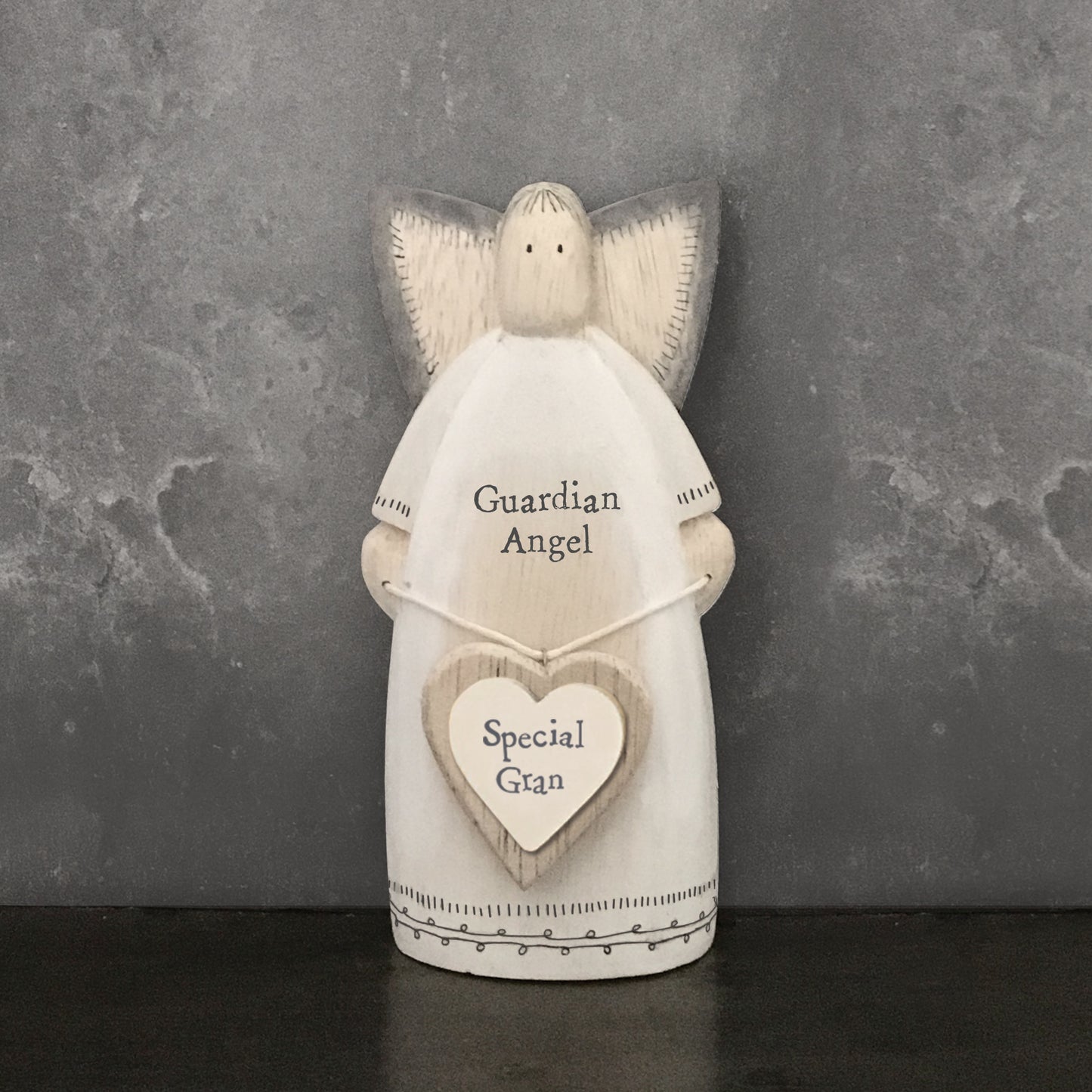 East Of India Special Gran Guardian Angel Wooden Ornament