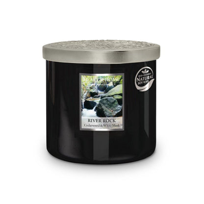 Heart & Home River Rock Twin Wick Scented Ellipse Candle