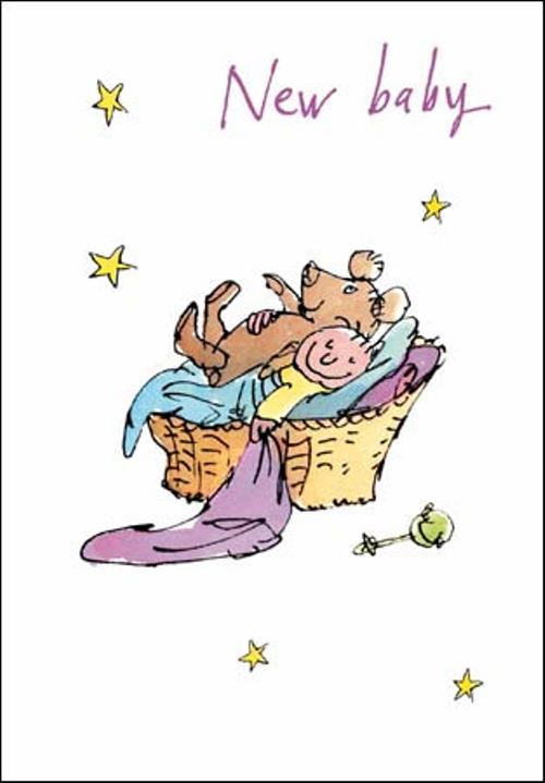 Quentin Blake New Baby Congratulations Greeting Card