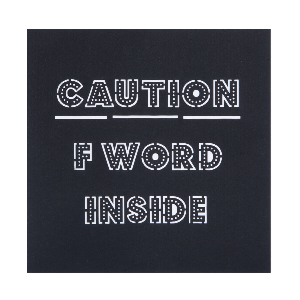 F Word Inside 40th Pop-Up Birthday Greeting Card Blank Inside