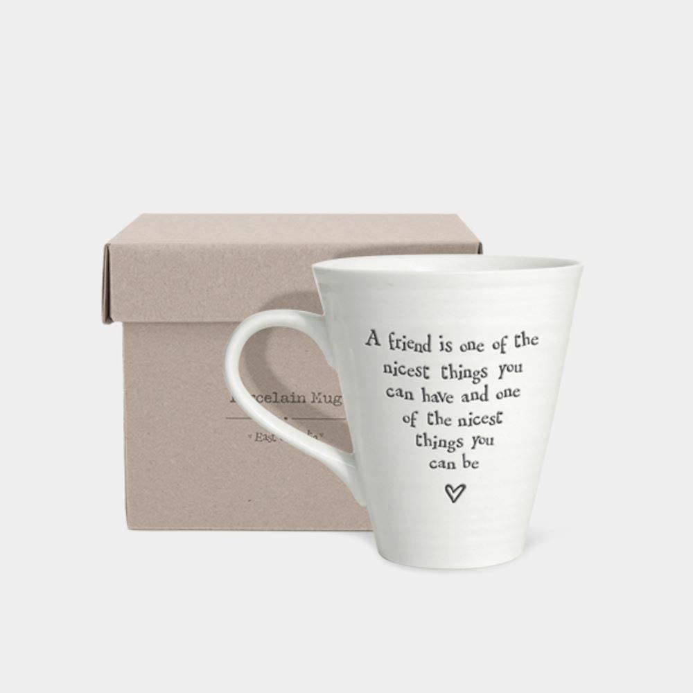 East Of India Nicest Friend Porcelain Mug In A Gift Box