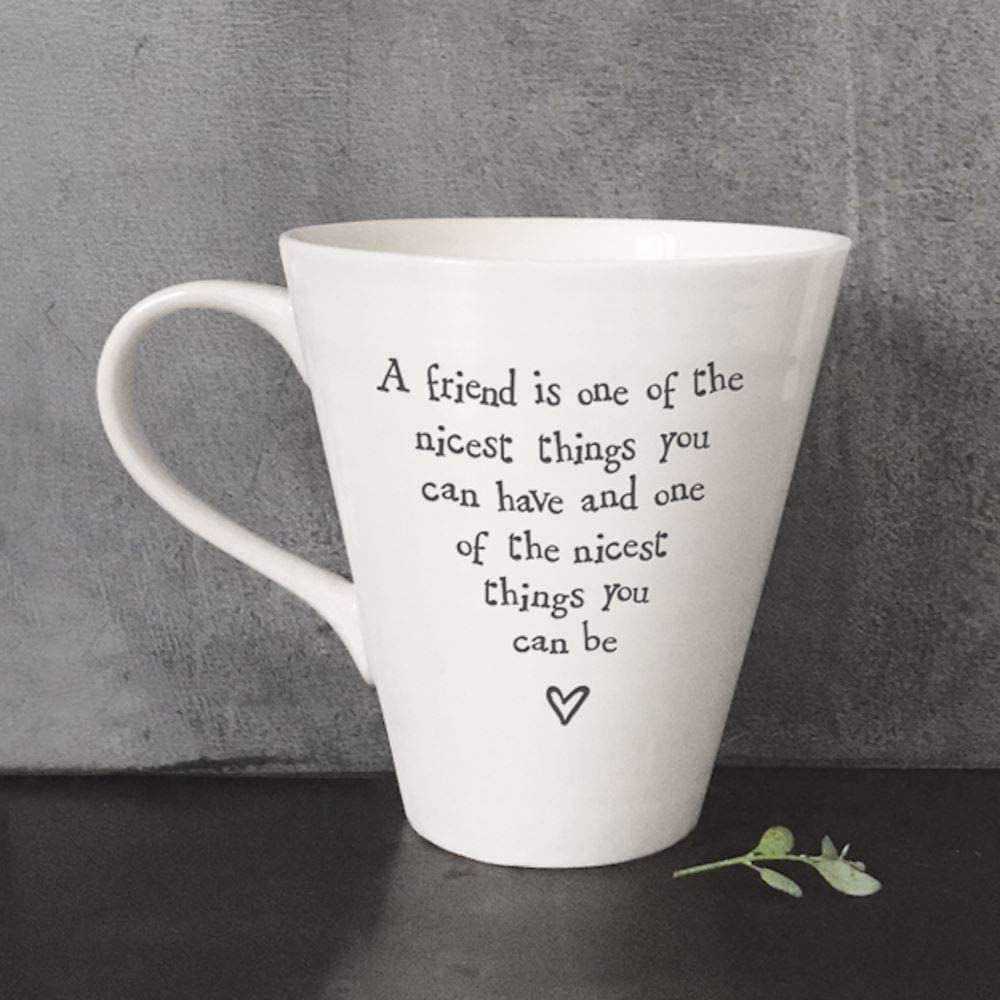 East Of India Nicest Friend Porcelain Mug In A Gift Box