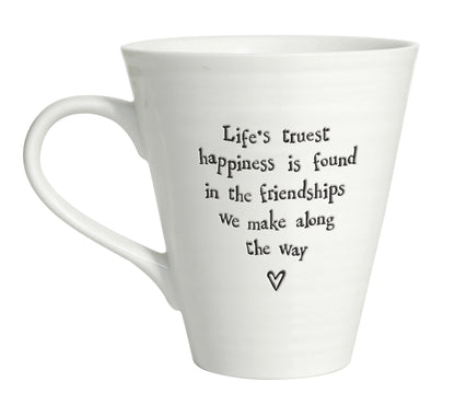 East Of India Friendship Porcelain Mug In A Gift Box