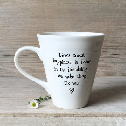 East Of India Friendship Porcelain Mug In A Gift Box