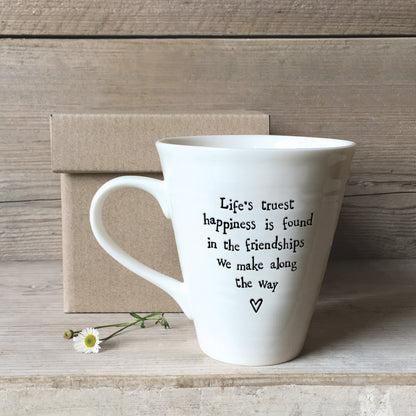 East Of India Friendship Porcelain Mug In A Gift Box