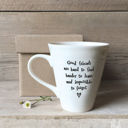 East Of India Good Friends Porcelain Mug In A Gift Box