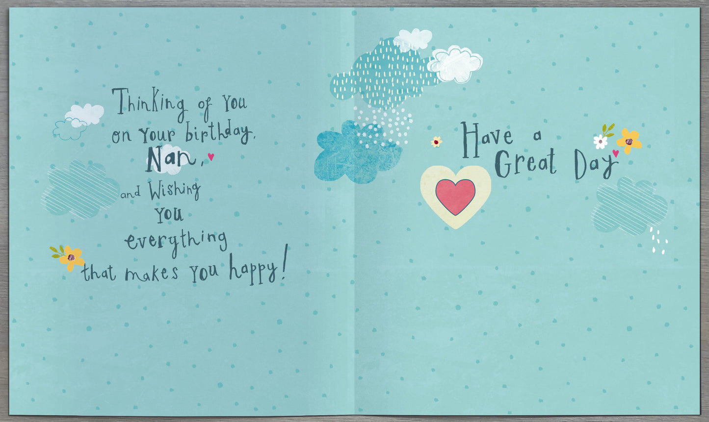 For A Lovely Nan Birdhouse Birthday Greeting Card