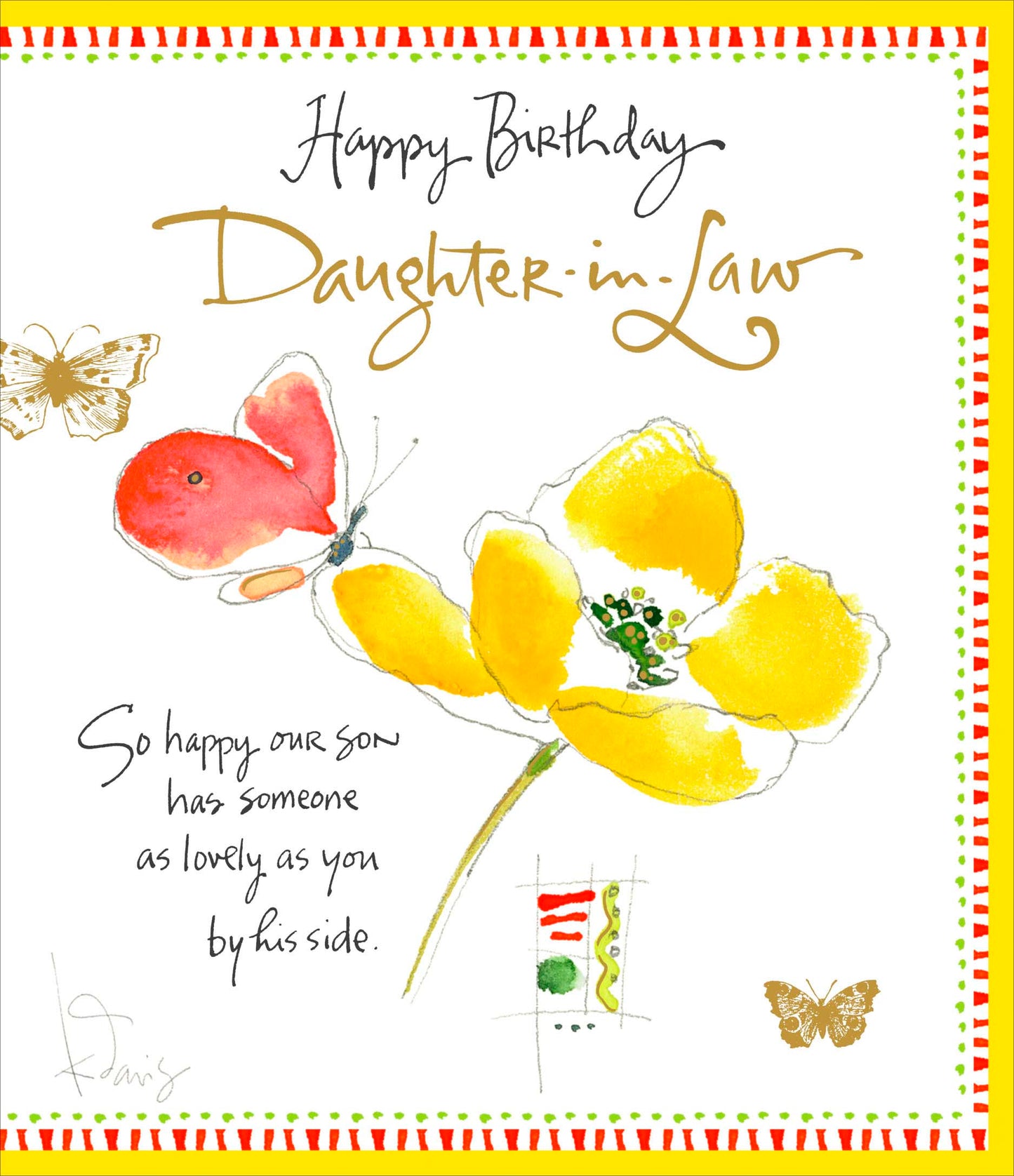 Lovely Daughter-In-Law Birthday Greeting Card