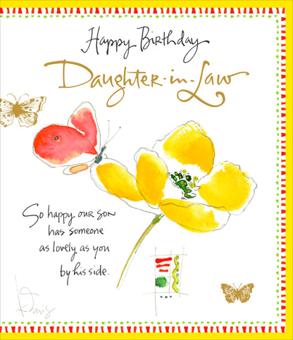 Lovely Daughter-In-Law Birthday Greeting Card