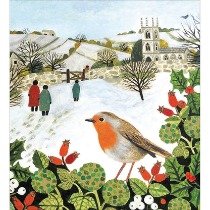 Pack of 5 Snowy Church Charity Christmas Cards