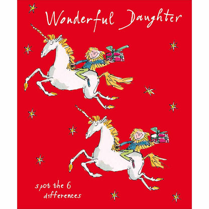 Wonderful Daughter Quentin Blake Christmas Greeting Card