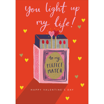 Perfect Match Foiled Valentine's Day Card