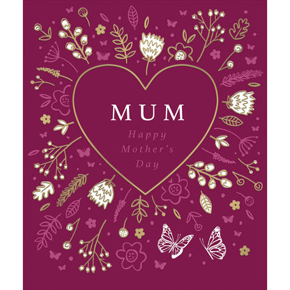 Best Mum Ever Rosette Embellished Mother's Day Card