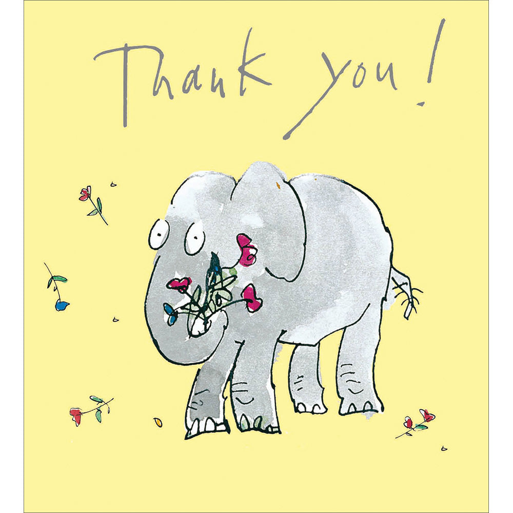 Pack Of 8 Thank You Cards Quentin Blake Elephant