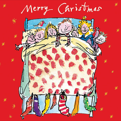 Quentin Blake Merry Christmas Kids Stockings Christmas Card