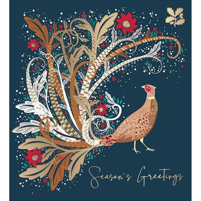 Pack of 5 National Trust Pheasant Charity Christmas Cards