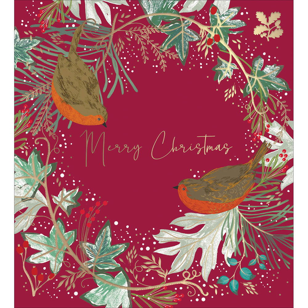 Pack of 5 National Trust Robin Charity Christmas Cards