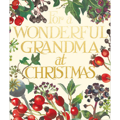 Emma Bridgewater Wonderful Grandma Festive Christmas Card