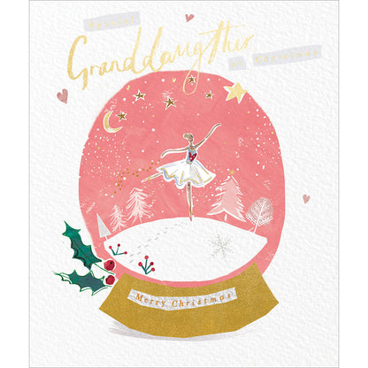 Special Granddaughter At Christmas Ballet Christmas Card