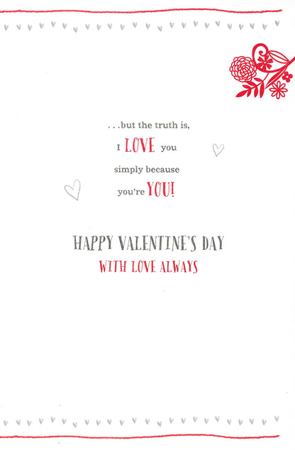 One I Love Embelished Valentine's Day Greeting Card