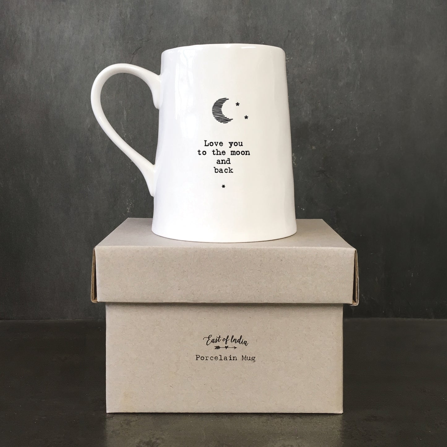 East Of India Moon & Back Porcelain Mug In A Gift Box