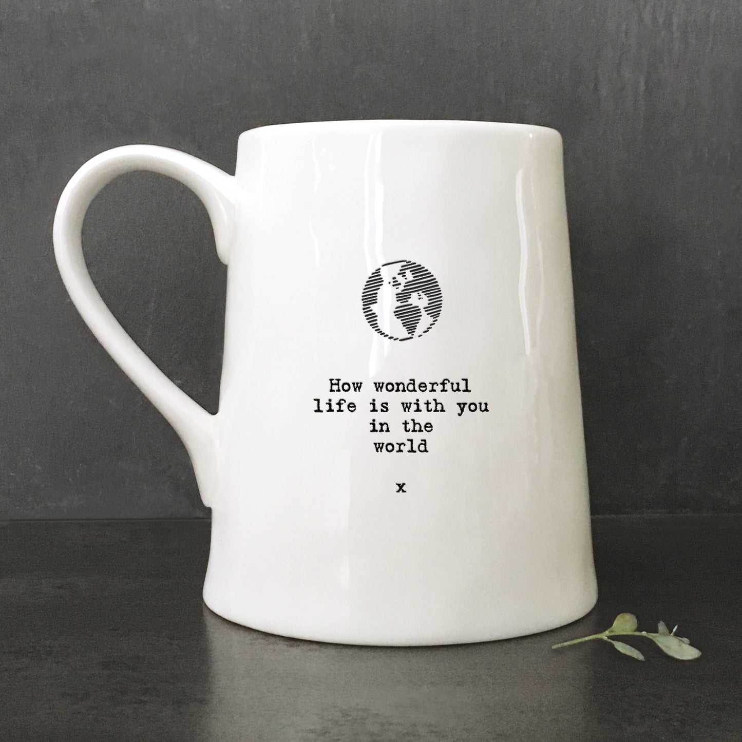 East Of India Life Is Wonderful Porcelain Mug In A Box