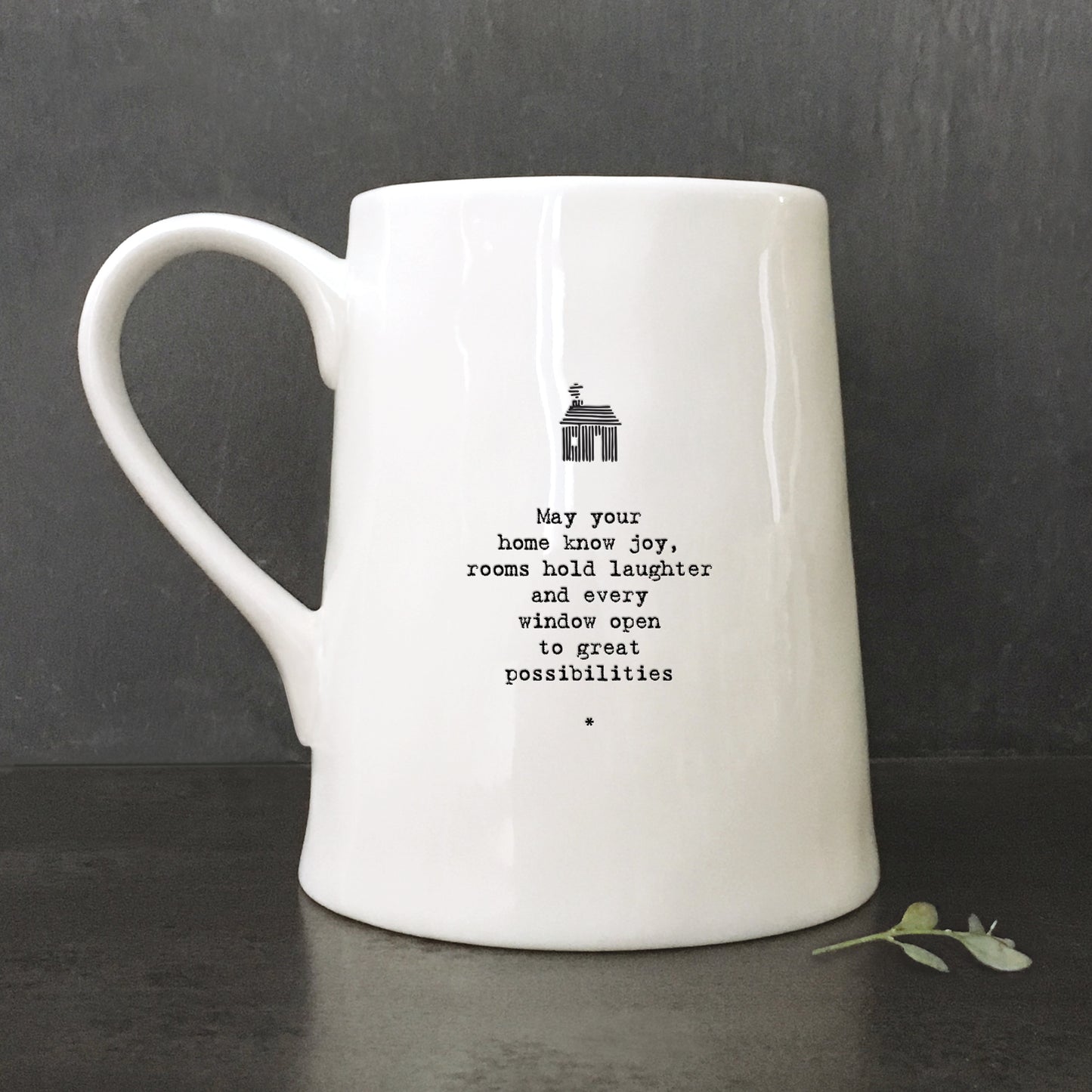 East Of India Home Know Joy Porcelain Mug In A Gift Box