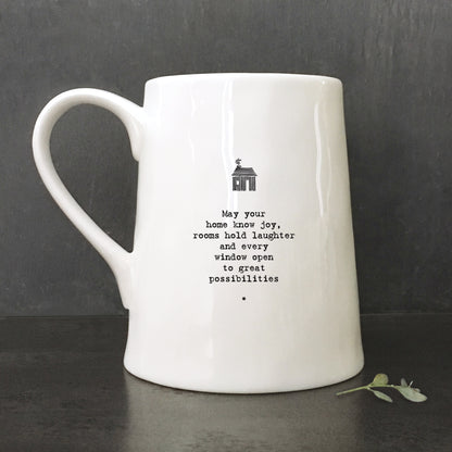 East Of India Home Know Joy Porcelain Mug In A Gift Box