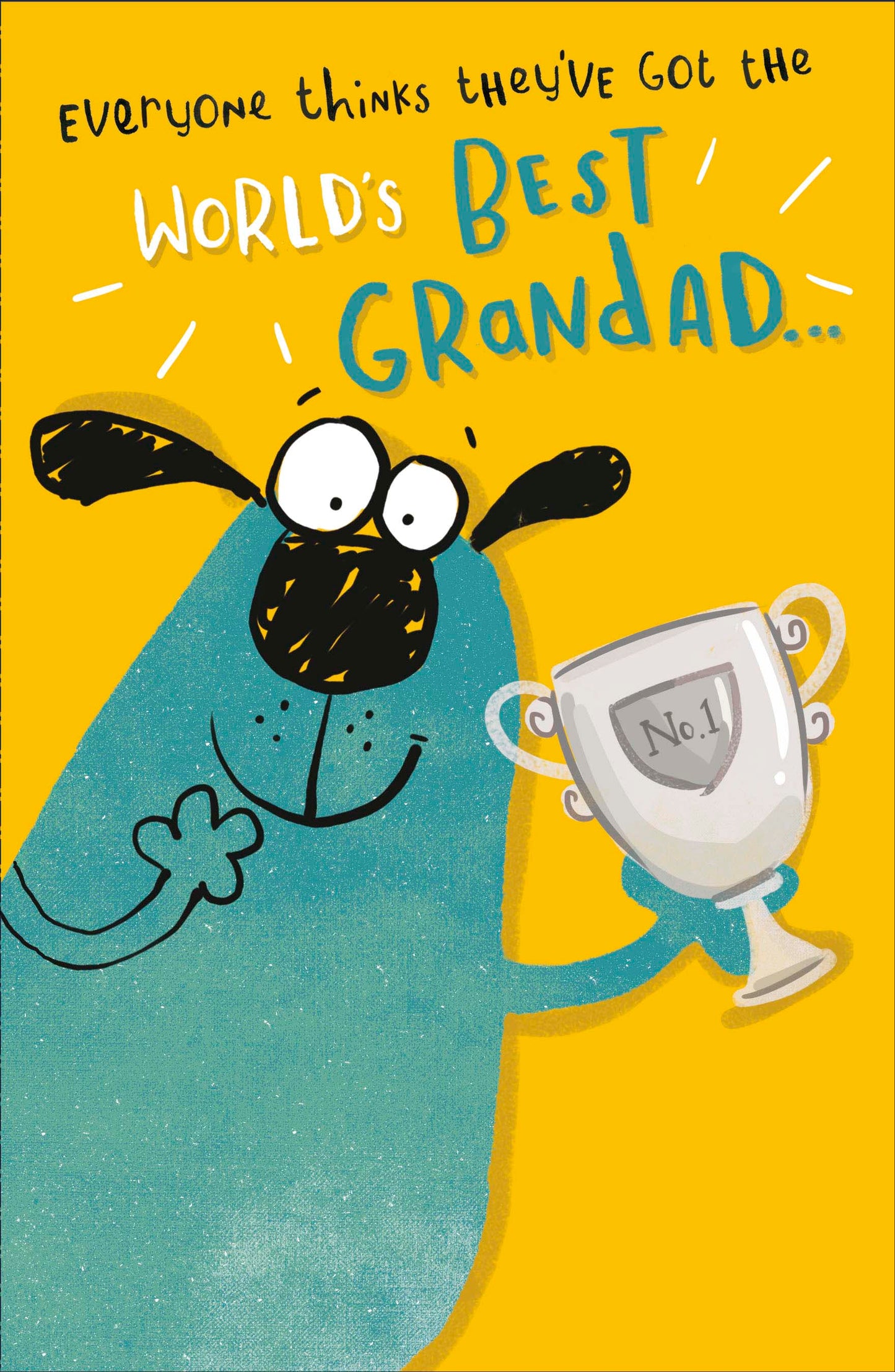 No.1 World's Best Grandad Funny Father's Day Card Greeting