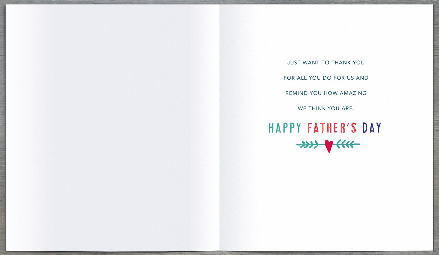 We Love You Dad Foiled Father's Day Card Greeting