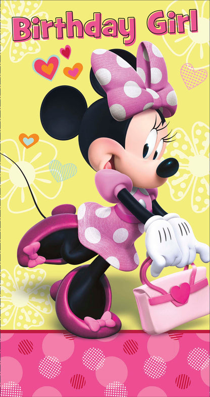 Disney Minnie Mouse Birthday Girl Birthday Greeting Card
