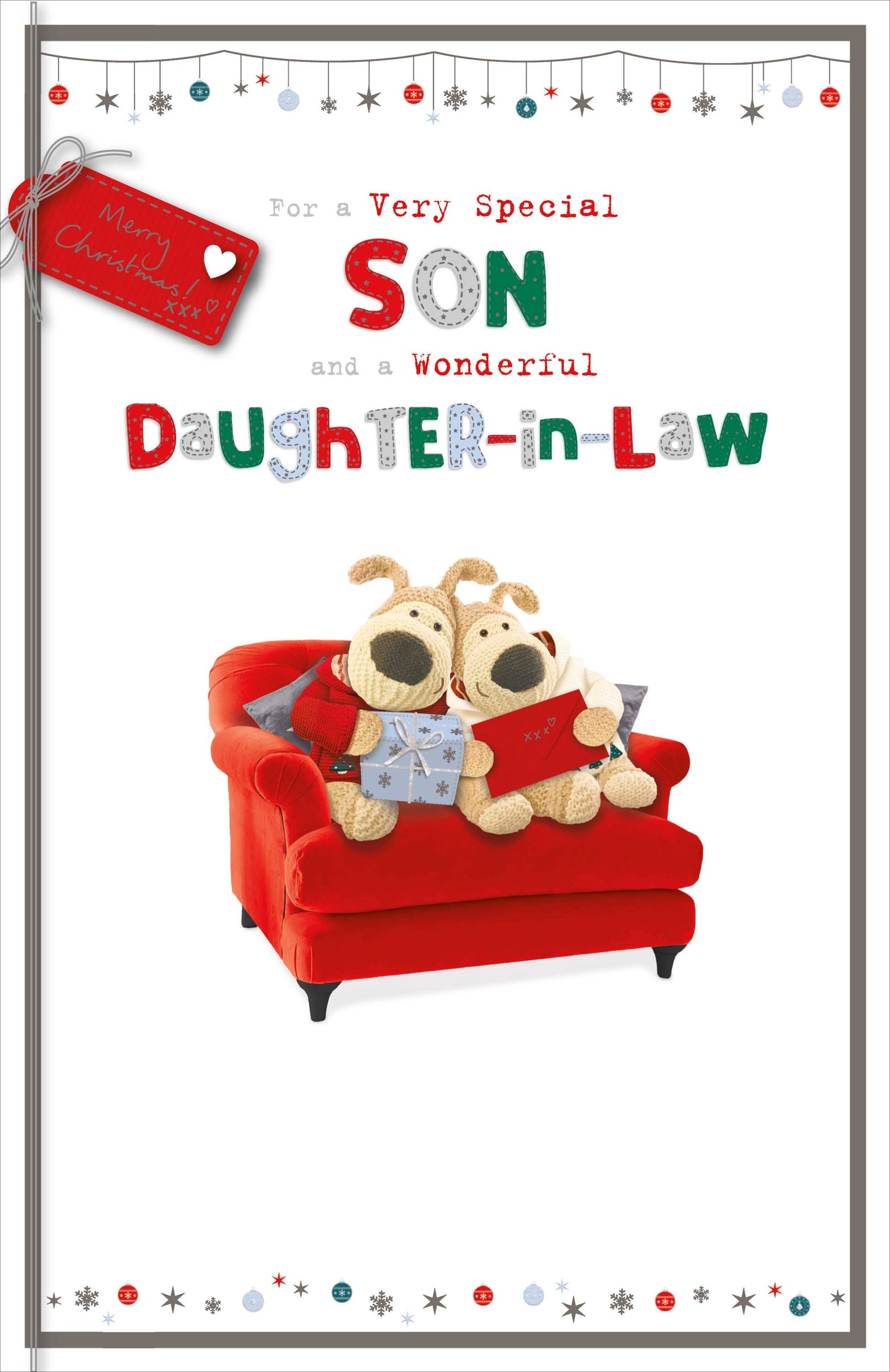 Boofle Son & Daughter-In-Law At Christmas Greeting Card