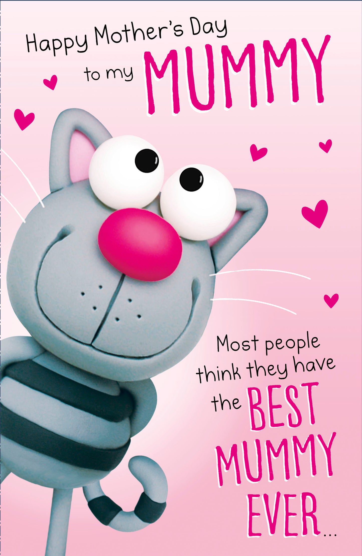 Cute Best Mummy Ever Cat Mother's Day Card