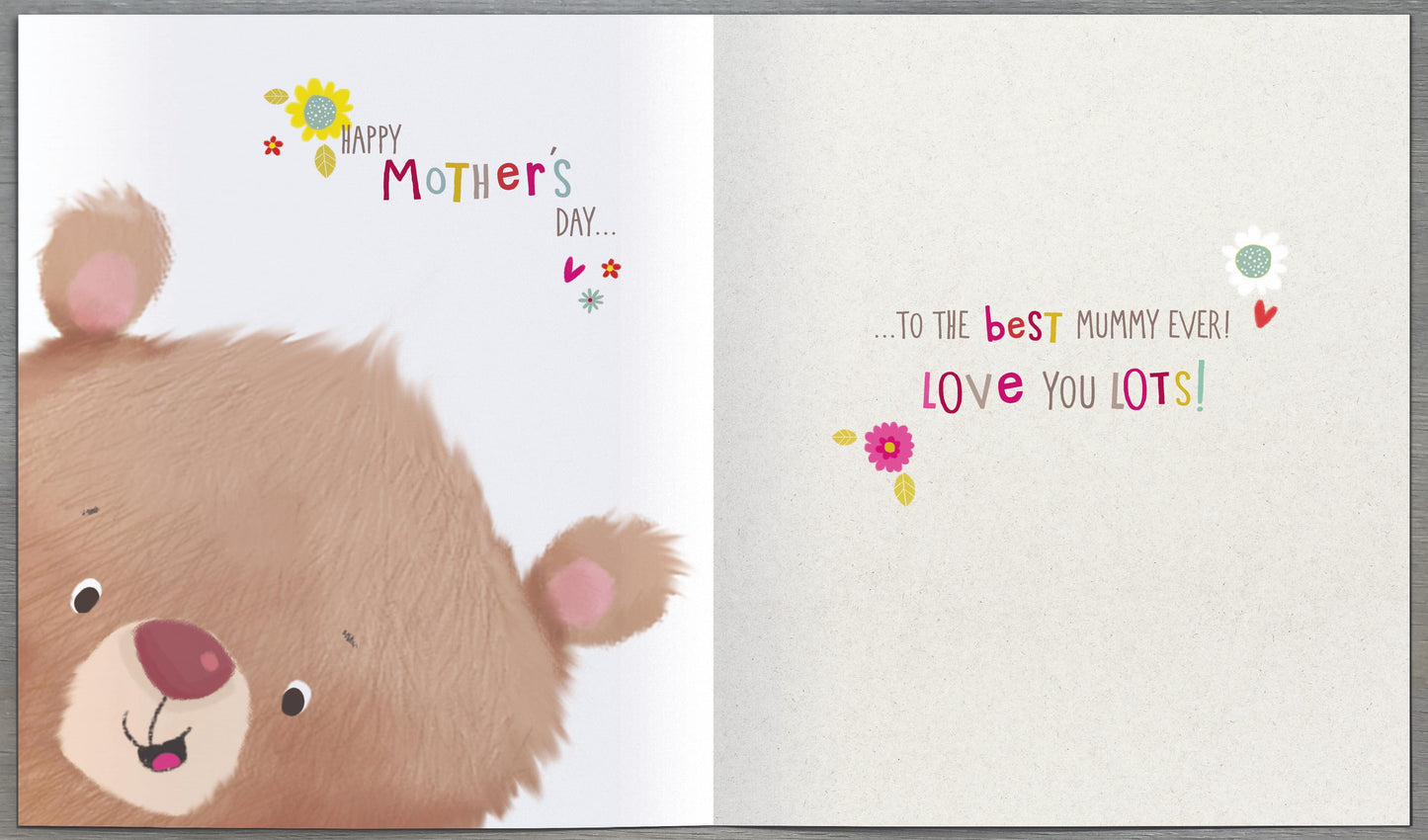 A Big Hug For My Mummy Bear Cute Mother's Day Card