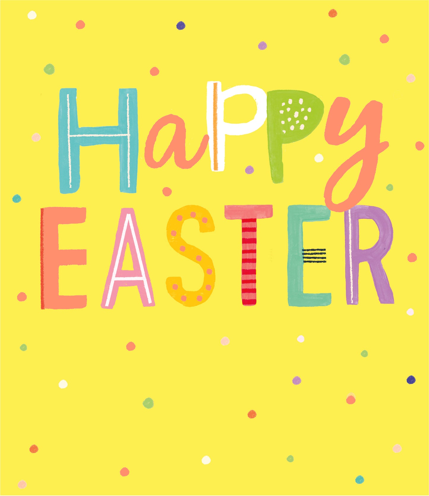 Fun Happy Easter Colourful Easter Greeting Card