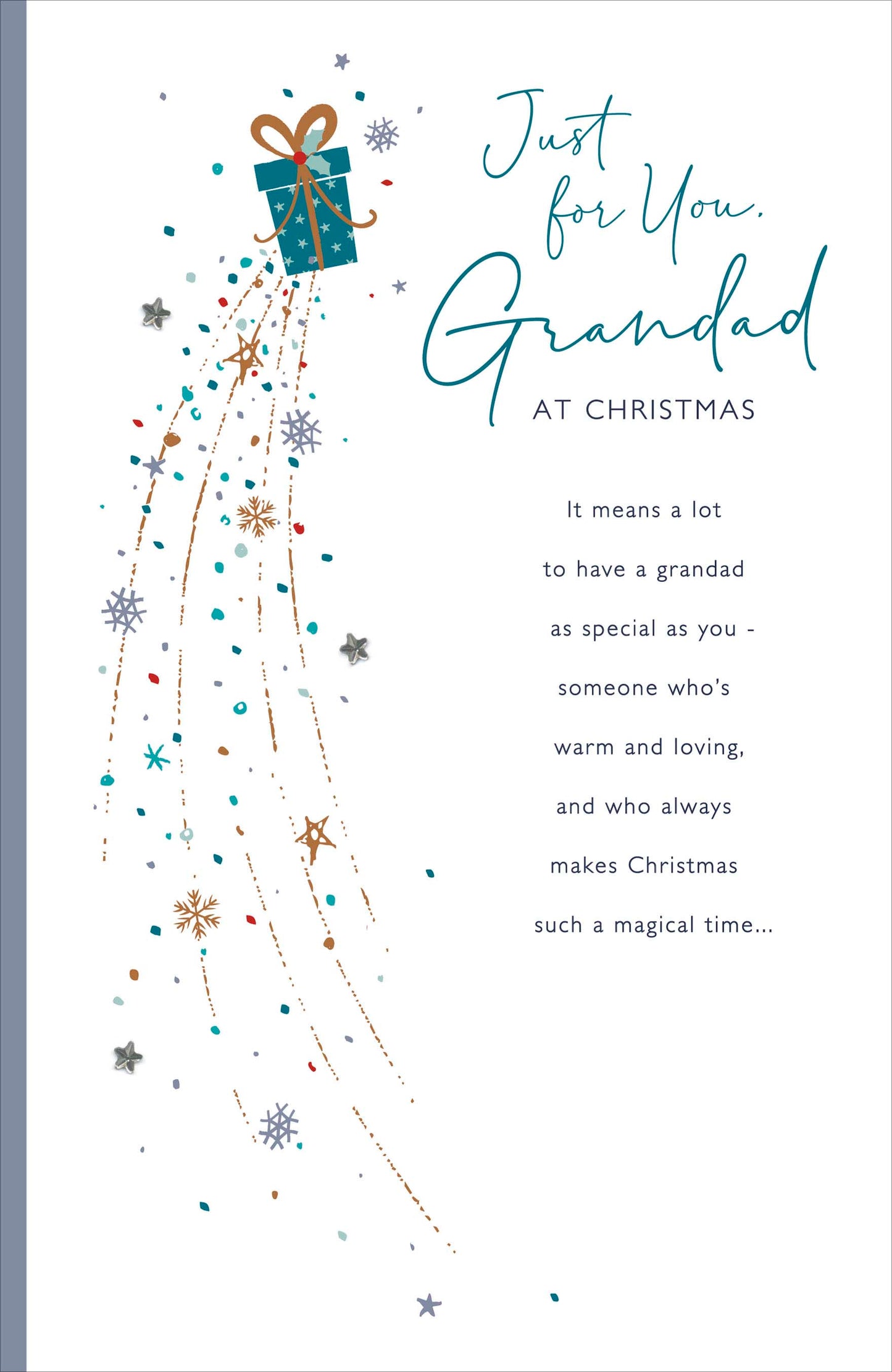 For You Grandad Traditional Foiled Christmas Greeting Card