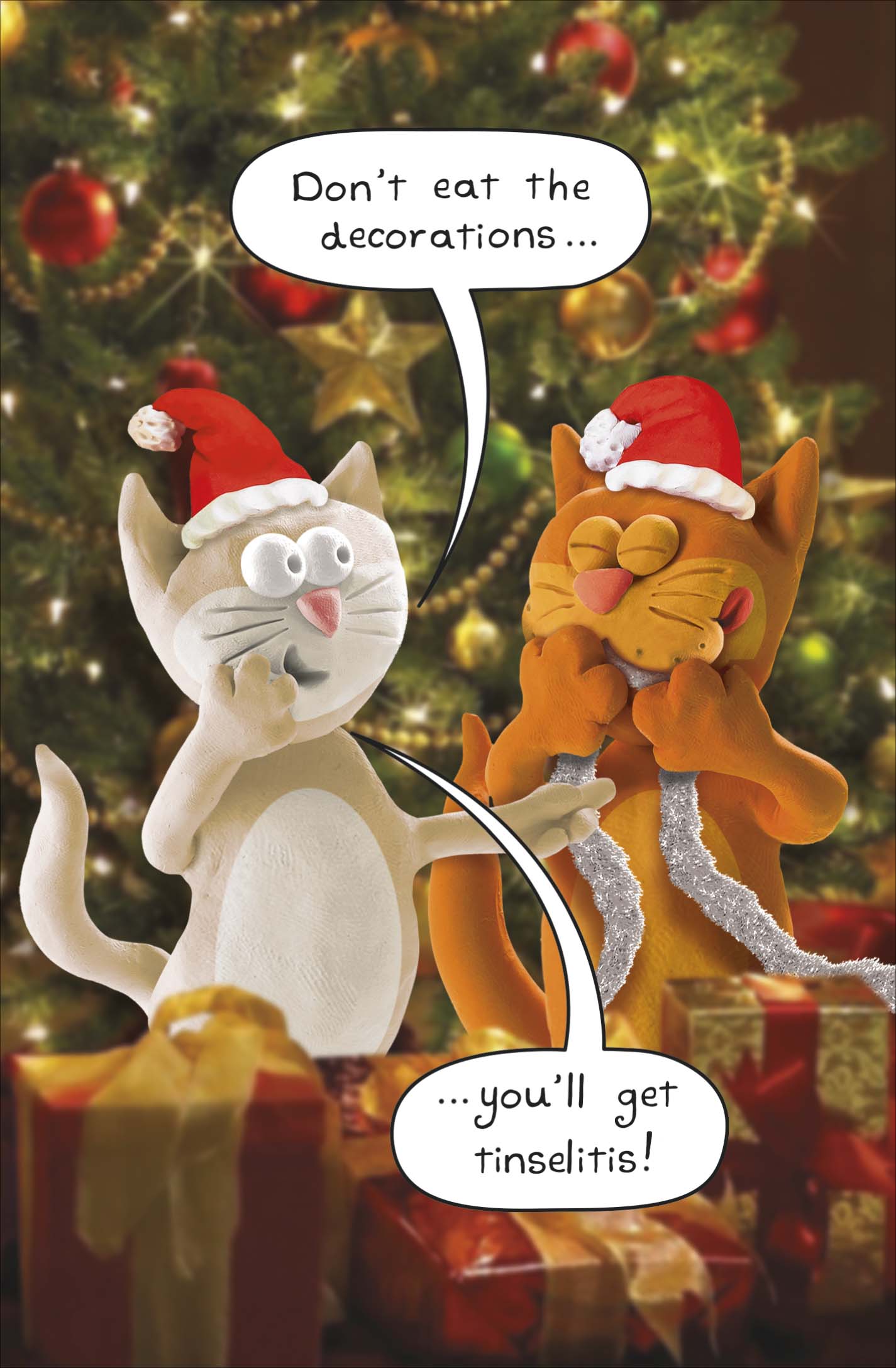 Don't Eat The Decorations Funny Christmas Greeting Card
