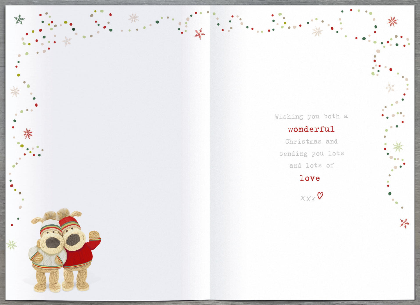 Boofle Embellished Brother & Sister-In-Law Christmas Greeting Card