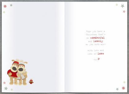 Boofle Embellished Daughter & Boyfriend Christmas Greeting Card