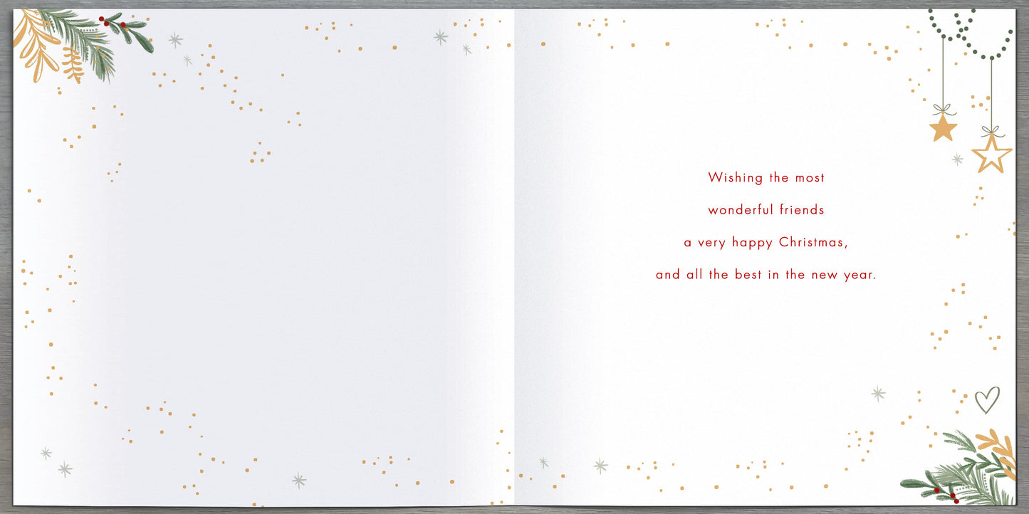 Special Friends Luxury Baubles Embellished Christmas Card