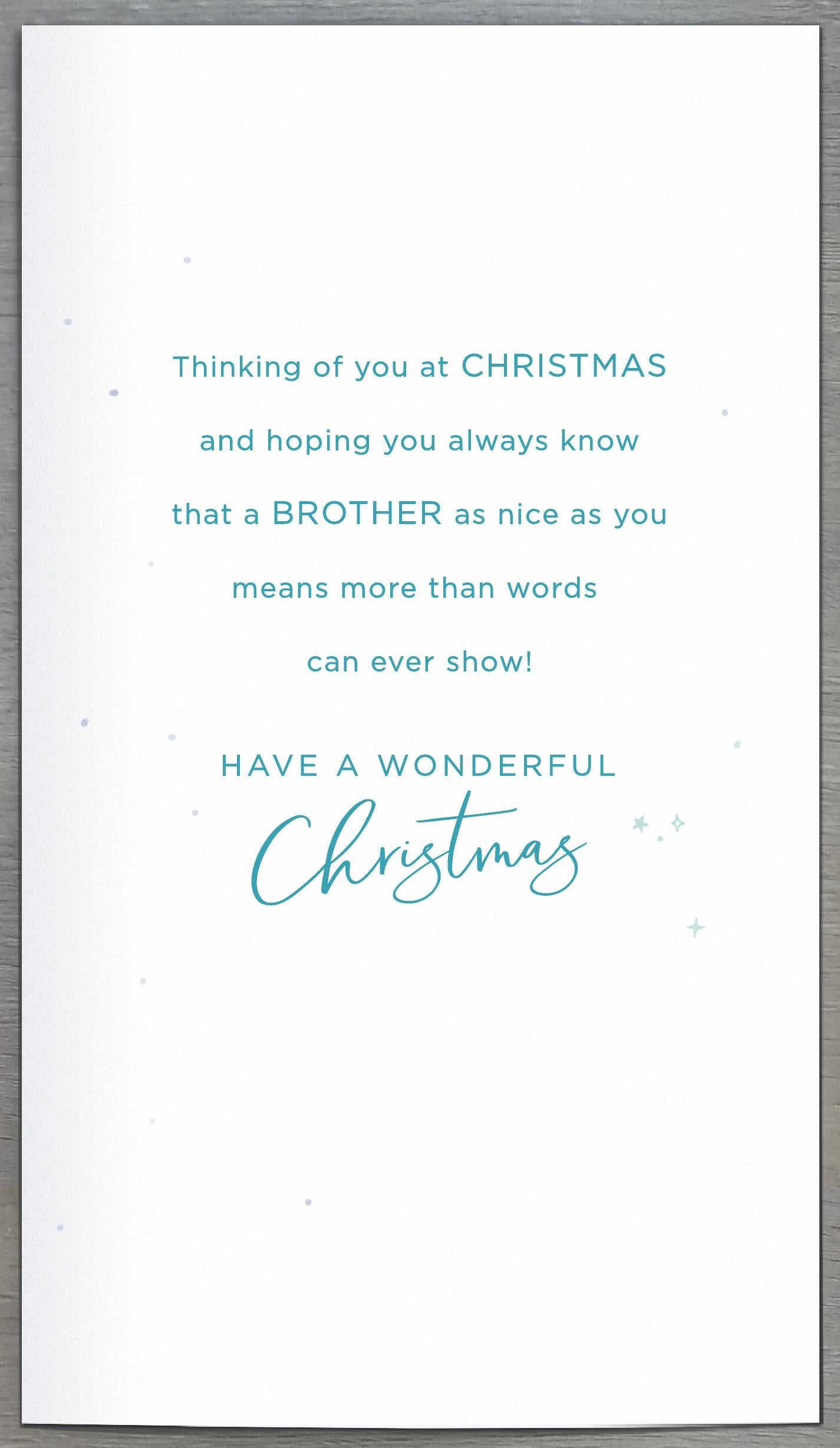 For You Brother Foiled Stag 3D Cut Out Christmas Card