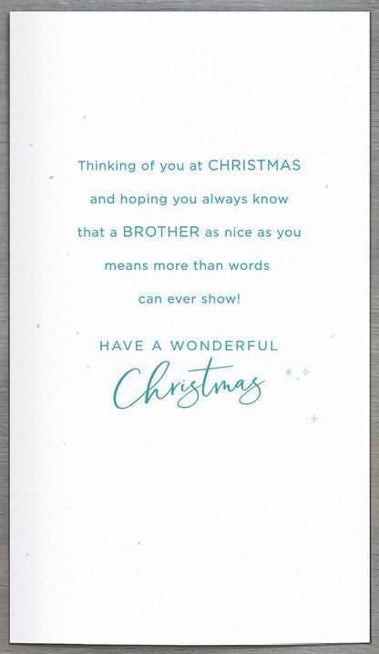For You Brother Foiled Stag 3D Cut Out Christmas Card