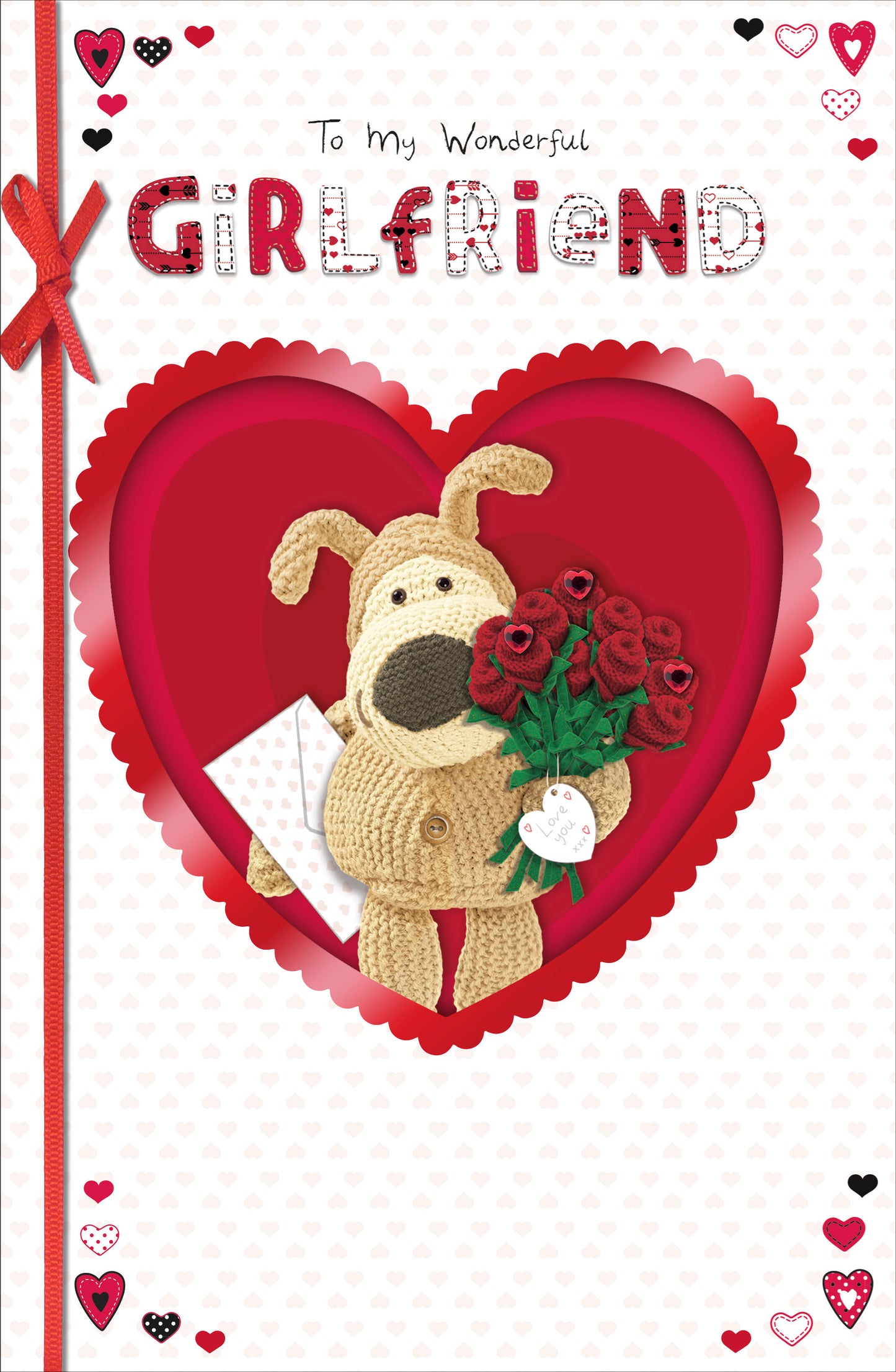 Boofle Wonderful Girlfriend Roses Valentine's Day Card