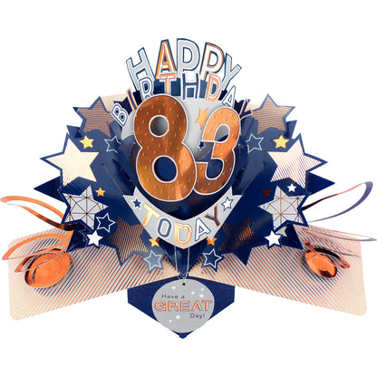 Happy 83rd Birthday 83 Today Pop-Up Greeting Card