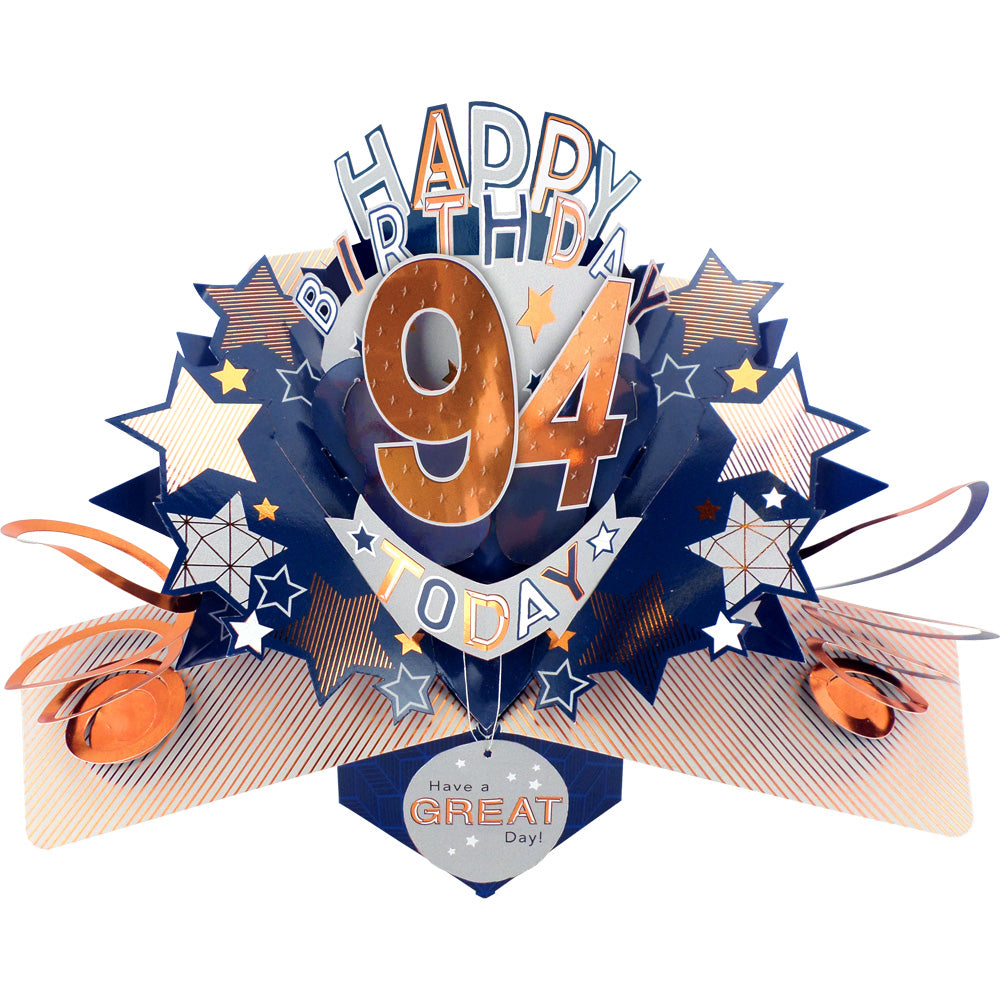 Happy 94th Birthday 94 Today Pop-Up Greeting Card