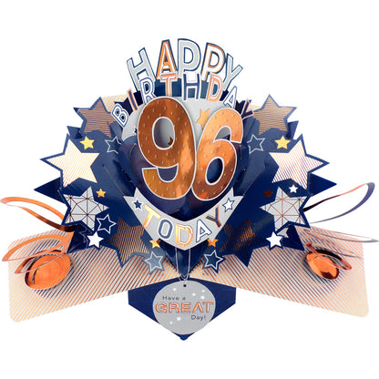 Happy 96th Birthday 96 Today Pop-Up Greeting Card