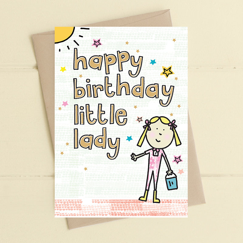 Happy Birthday To The Little Lady Greeting Card