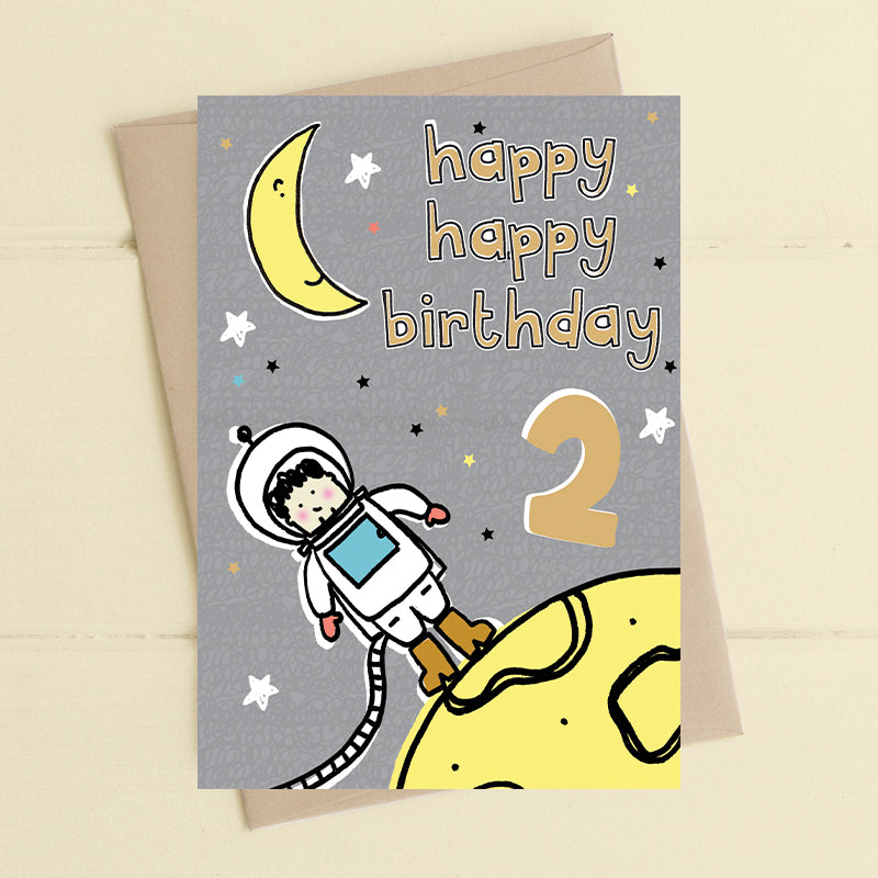 Happy Happy Boys 2nd Birthday Greeting Card