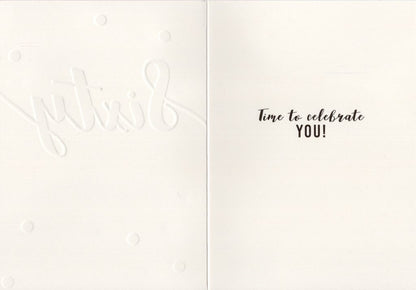 You're Sixty & Fabulous Embellished 60th Birthday Greeting Card